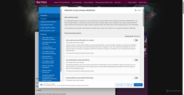 Security scan screenshot of https://www.magicspoiler.com/mtg-news/banned-and-restricted-announcement/
