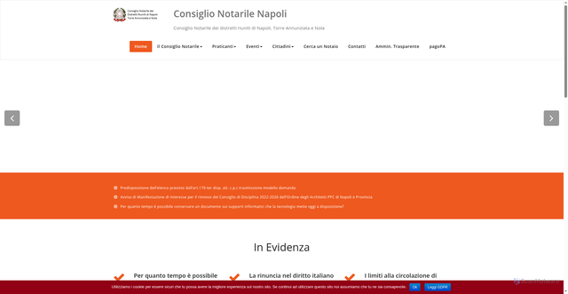 Security scan screenshot of https://www.consiglionotarilenapoli.it/