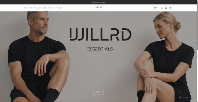 Security scan screenshot of https://willrd.se