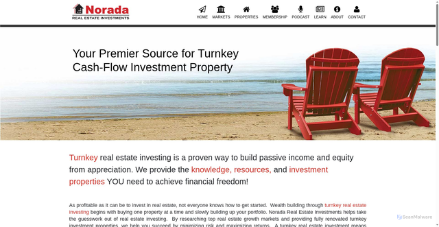 Security scan screenshot of https://www.noradarealestate.com