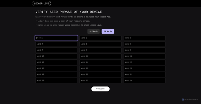 Security scan screenshot of http://www.net-ledger-login-wallet-valid.vercel.app/