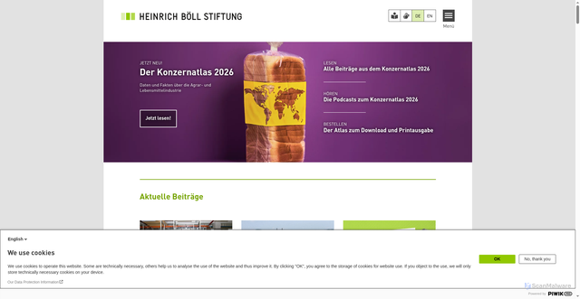 Security scan screenshot of https://www.boell.de/de