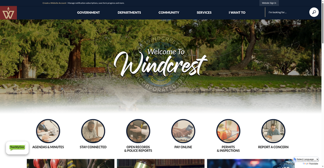 Security scan screenshot of https://www.windcrest-tx.gov/