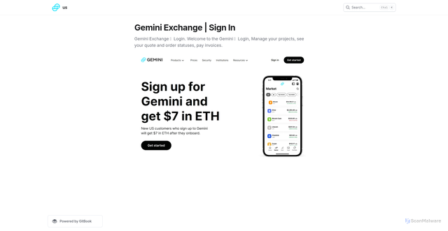 Security scan screenshot of https://gemieeecheede.gitbook.io/us/