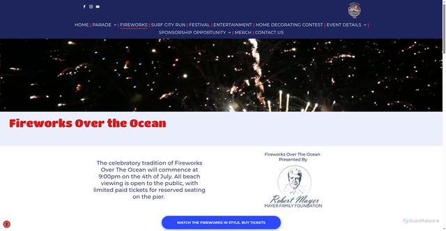 Security scan screenshot of https://www.hb4thofjuly.org/fireworks