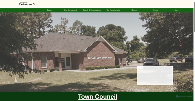 Security scan screenshot of https://www.taylortownnc.gov/