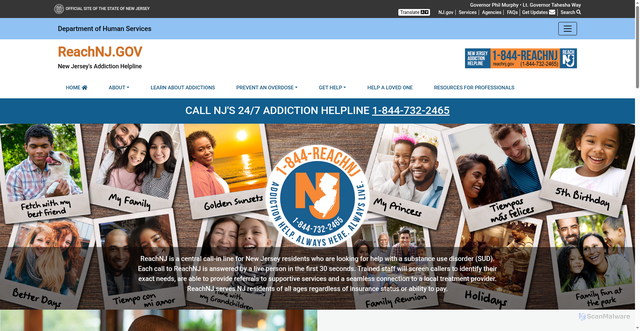 Security scan screenshot of https://www.nj.gov/humanservices/reachnj/