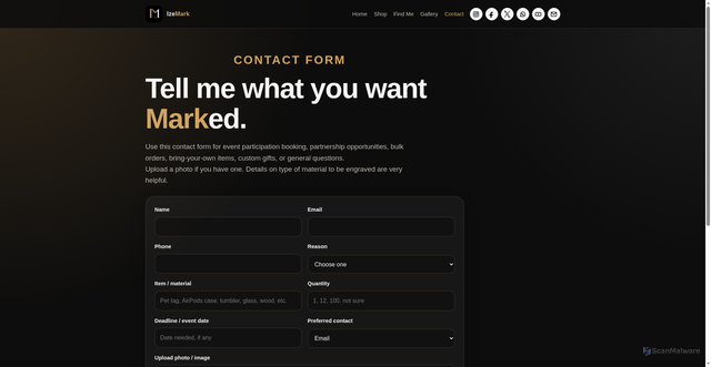 Security scan screenshot of izemark-p1.pages.dev