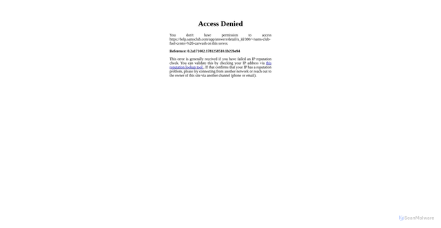 Security scan screenshot of https://help.samsclub.com/app/answers/detail/a_id/380/~/sams-club-fuel-center-%26-carwash