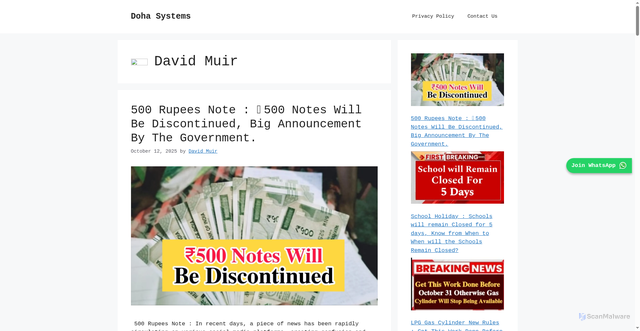 Security scan screenshot of https://dohasystems.co.in/author/ankit22042000gmail-com/