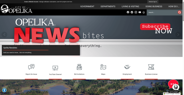Security scan screenshot of https://www.opelika-al.gov/