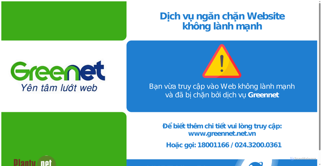 Security scan screenshot of https://blockmsg.greennet.net.vn