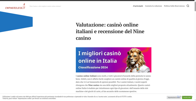 Security scan screenshot of https://www.cmpinerolese.it/