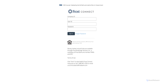 Security scan screenshot of https://frosttreasurydigital.com/