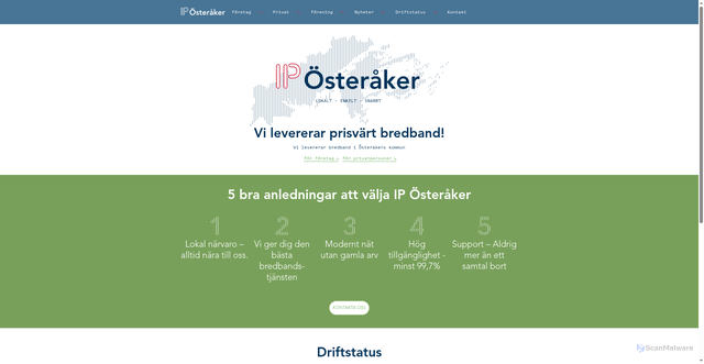 Security scan screenshot of https://ip-osteraker.se