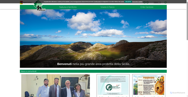Security scan screenshot of https://www.parcodeinebrodi.it