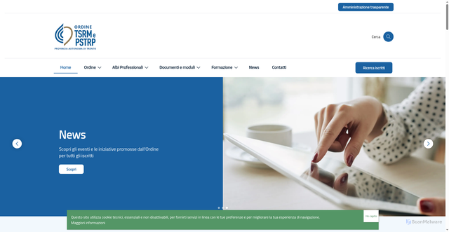 Security scan screenshot of https://tsrmtrento.it/