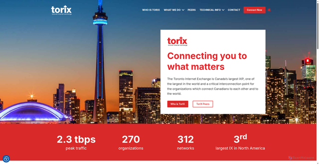 Security scan screenshot of https://torix.ca