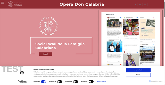 Security scan screenshot of https://www.doncalabria.org
