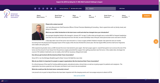 Security scan screenshot of https://www.abta.org/mindmatters/scientific_advances/larry-berg-theres-much-more-to-be-accomplished/