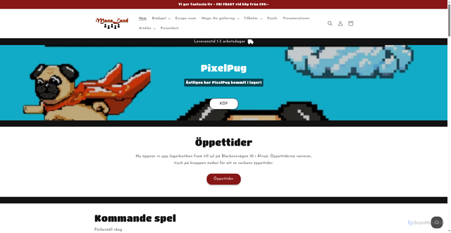 Security scan screenshot of https://manaland.se