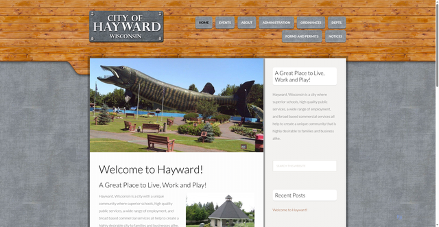 Security scan screenshot of https://cityofhaywardwi.gov/