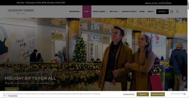 Security scan screenshot of https://www.hudsonyardsnewyork.com/shop