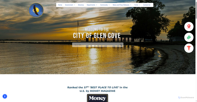 Security scan screenshot of https://glencoveny.gov/