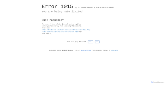 Security scan screenshot of https://kennedy-centre.org/