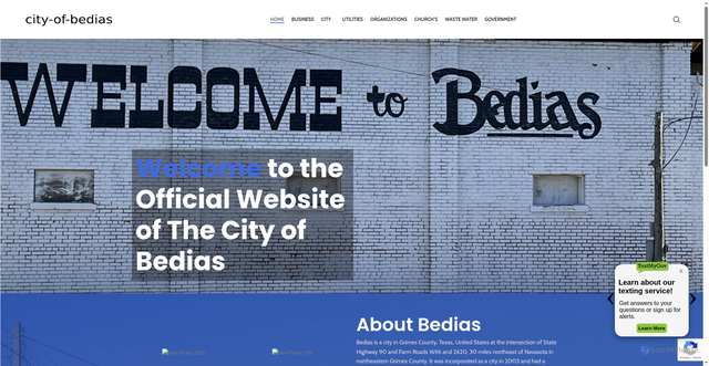 Security scan screenshot of https://www.cityofbedias.gov/