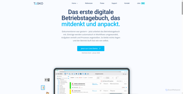 Security scan screenshot of https://tasko.cloud