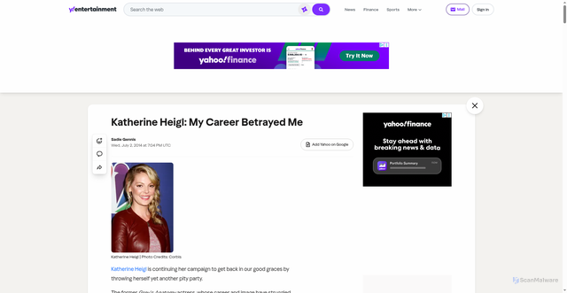 Security scan screenshot of http://yahoo.com/entertainment/news/katherine-heigl-career-betrayed-190400702.html
