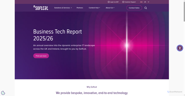 Security scan screenshot of https://softcat.com