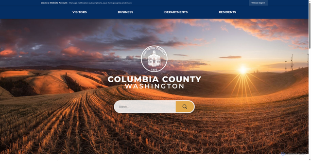 Security scan screenshot of https://columbiacountywa.gov/