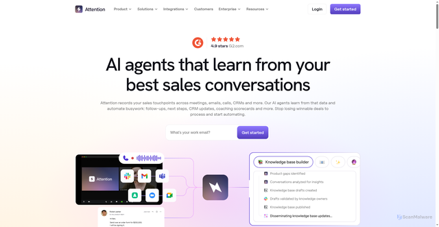 Security scan screenshot of https://attention.tech