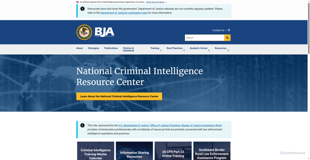 Security scan screenshot of https://ncirc.bja.ojp.gov/