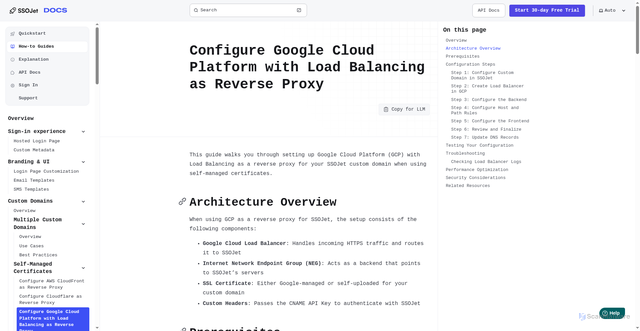 Security scan screenshot of https://ssojet-docs.pages.dev/en/how-to-guides/branding/custom-domains/self-managed-certificates/gcp-load-balancing-reverse-proxy