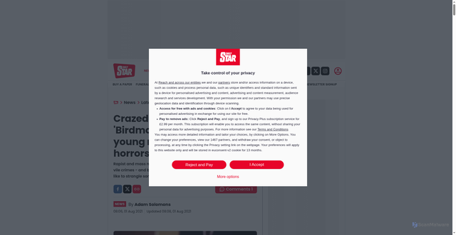 Security scan screenshot of https://www.dailystar.co.uk/news/latest-news/crazed-killer-dubbed-birdman-slaughtered-24651871