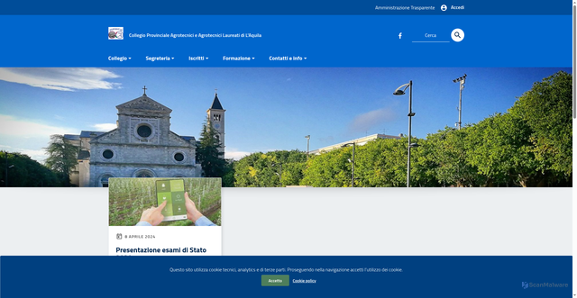 Security scan screenshot of https://www.agrotecnicilaquila.it/