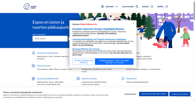 Security scan screenshot of https://espoo.fi