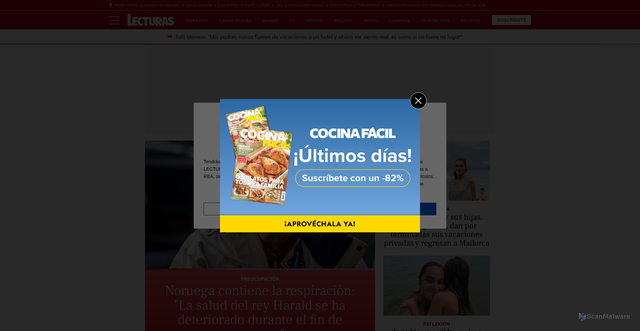 Security scan screenshot of https://lecturas.com