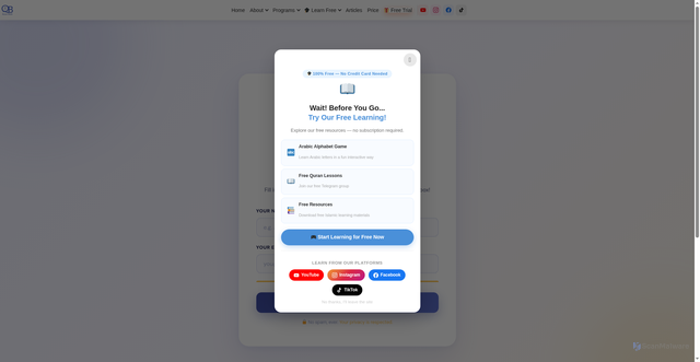 Security scan screenshot of https://quranbookonline.com/?p=1575