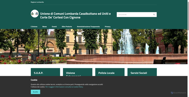 Security scan screenshot of https://www.unionecacobo.it/it