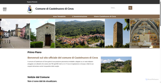 Security scan screenshot of https://www.comune.castelnuovodiceva.cn.it/