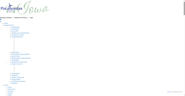 Security scan screenshot of https://pocahontascounty.iowa.gov/