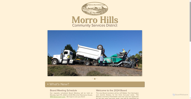 Security scan screenshot of https://morrohillscsd.gov/