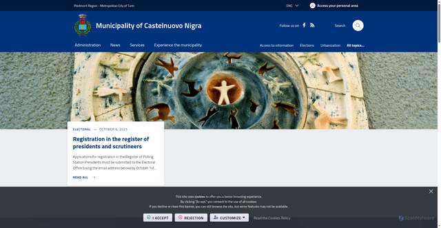 Security scan screenshot of https://comune.castelnuovonigra.to.it/it-it/home