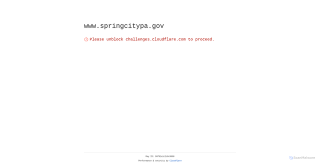 Security scan screenshot of https://www.springcitypa.gov/