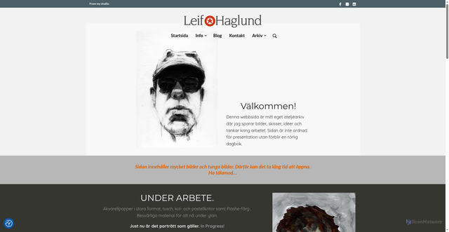Security scan screenshot of https://leifhaglund.se