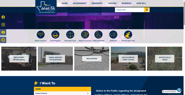 Security scan screenshot of https://wichitafallstx.gov/